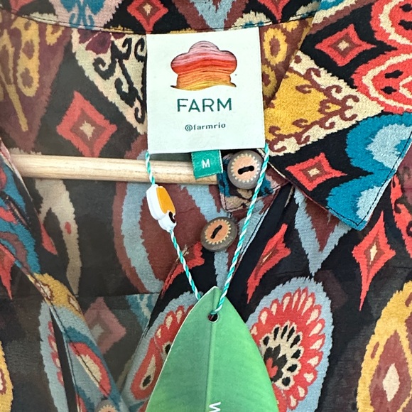 FARM Rio Multicolor Heart Pattern Dress Medium - Picture 3 of 4